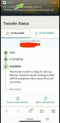 Western union transfers